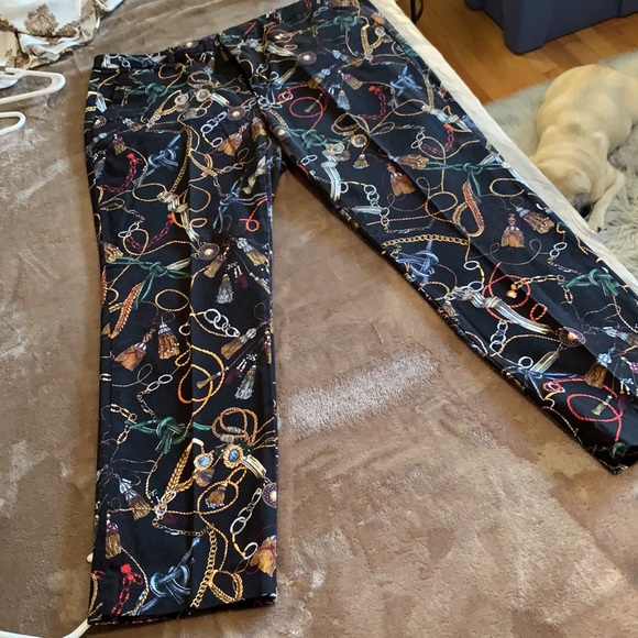 Zara Rope Patterned Crop Pants - Picture 2 of 4